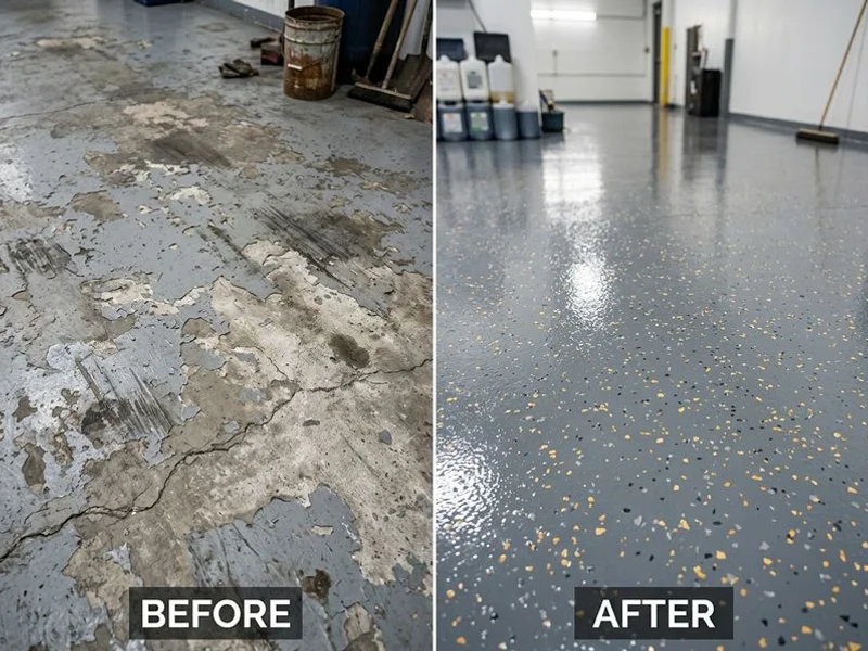 Before and after recoat