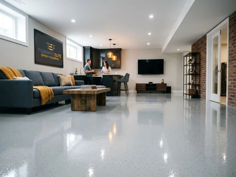 Seamless basement epoxy