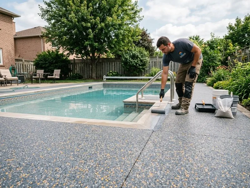 Pool deck epoxy