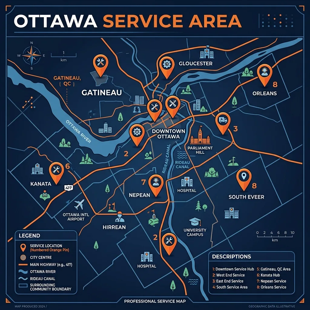 Ottawa service area map