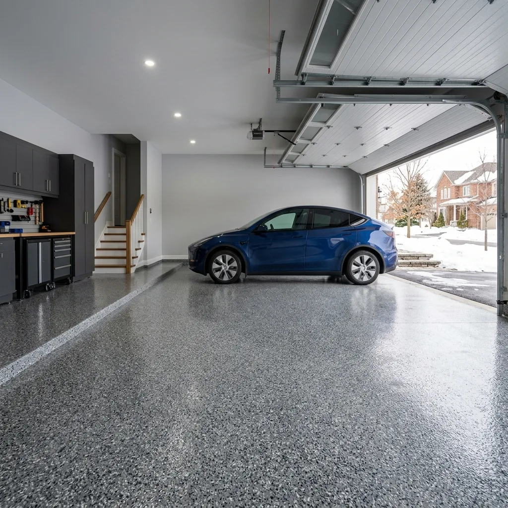 High-gloss showroom floor