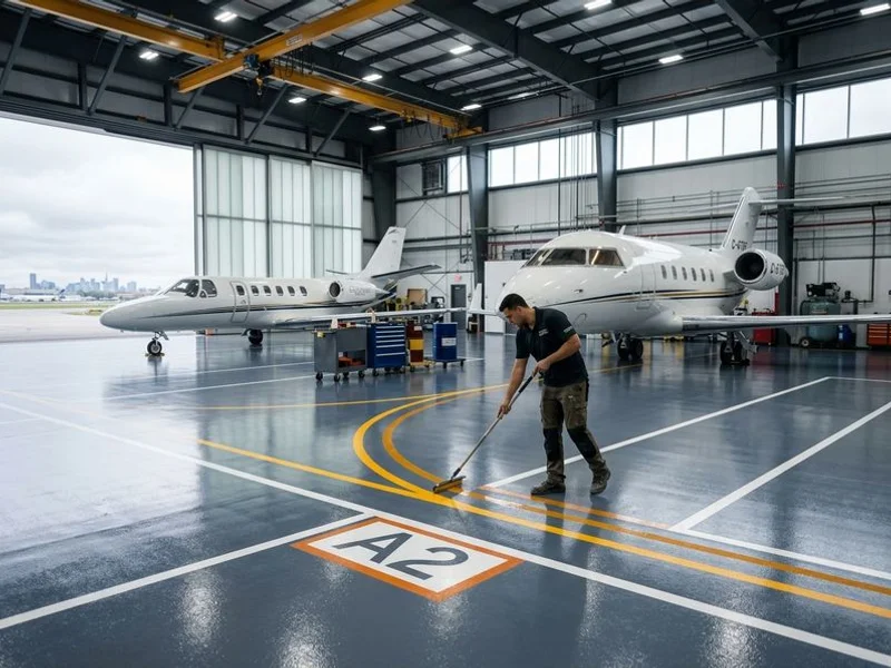 Aircraft hangar coating