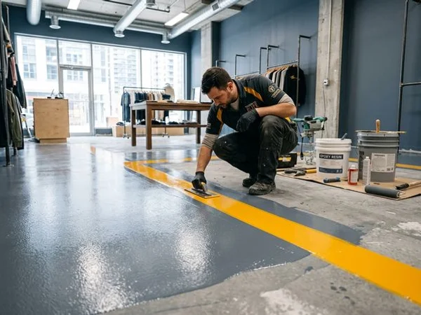 Retail Showroom Epoxy Flooring in Ottawa, ON project 3