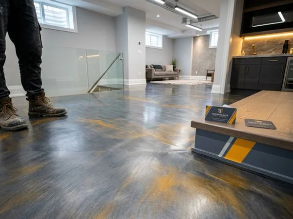 Decorative Metallic Epoxy Flooring in Ottawa, ON project 4