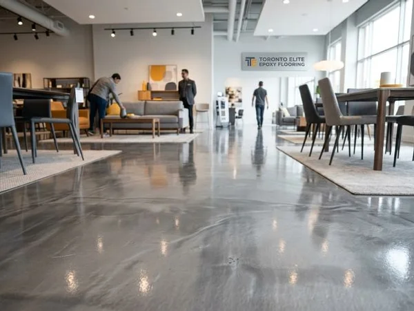 Retail Showroom Epoxy Flooring in Ottawa, ON project 2