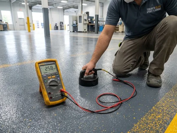 ESD Conductive Epoxy Flooring in Ottawa, ON project 2