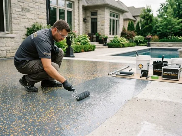 Outdoor Patio Epoxy Coating in Ottawa, ON project 4