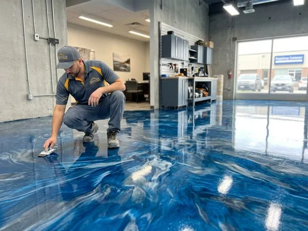 Decorative Metallic Epoxy Flooring in Ottawa, ON project 2